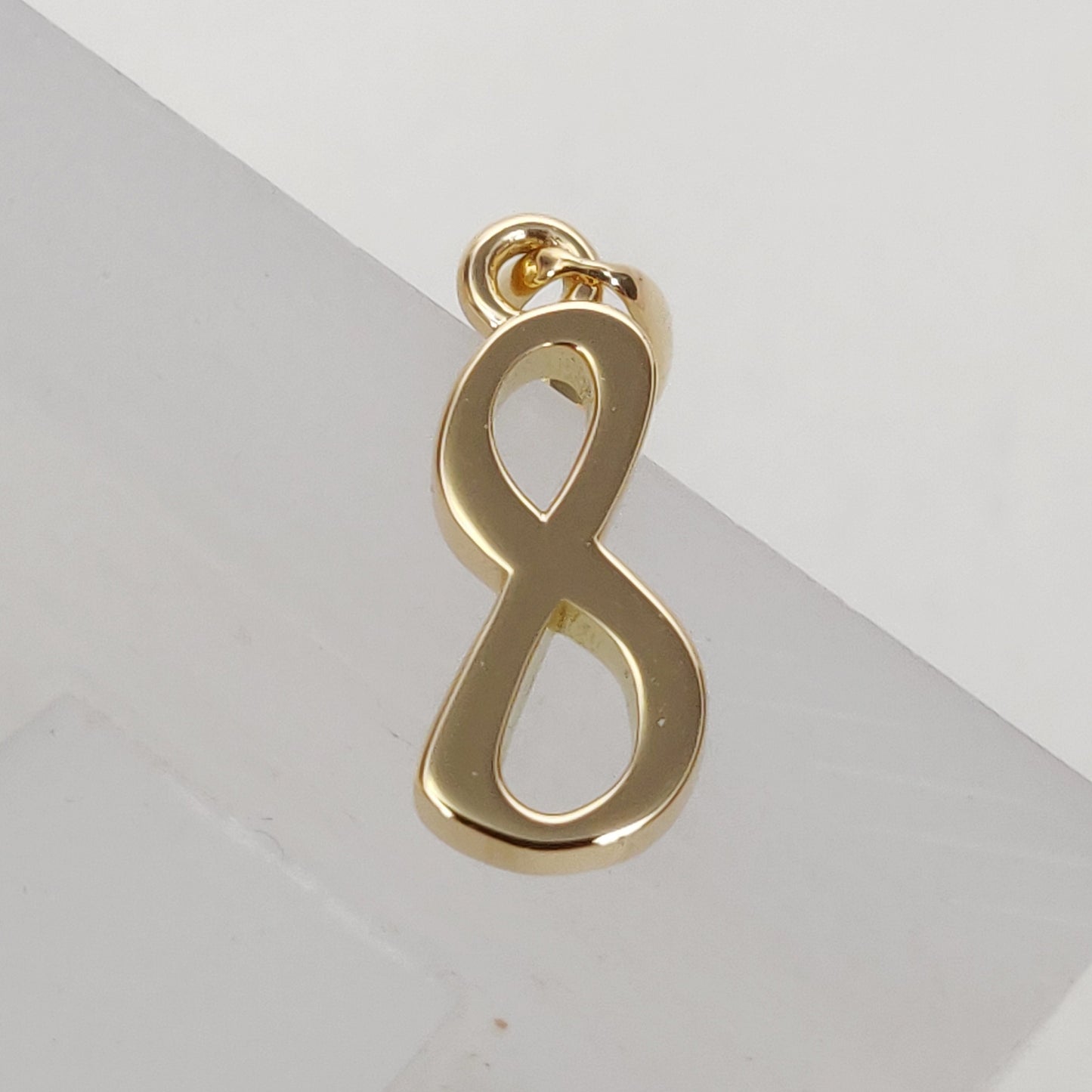 14K Solid Gold Charm Number 8 Pendant, 8 Number Pendant Necklace, Numerical  Pendant, Yellow Gold Pendant, Birthday Gift, Dainty Pendant