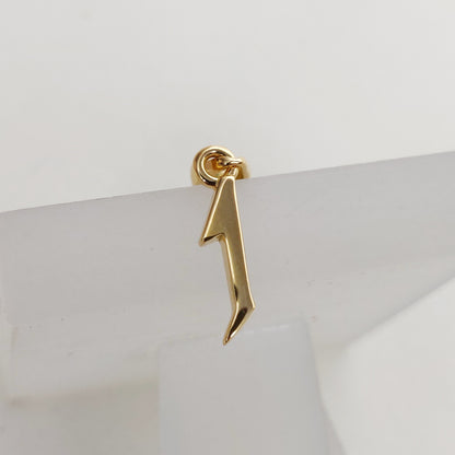 14K Solid Gold Charm Number 1 Pendant, 1 Number Pendant Necklace, Numerical Pendant, Solid 14K Gold Pendant, Birthday Gift, Dainty Pendant