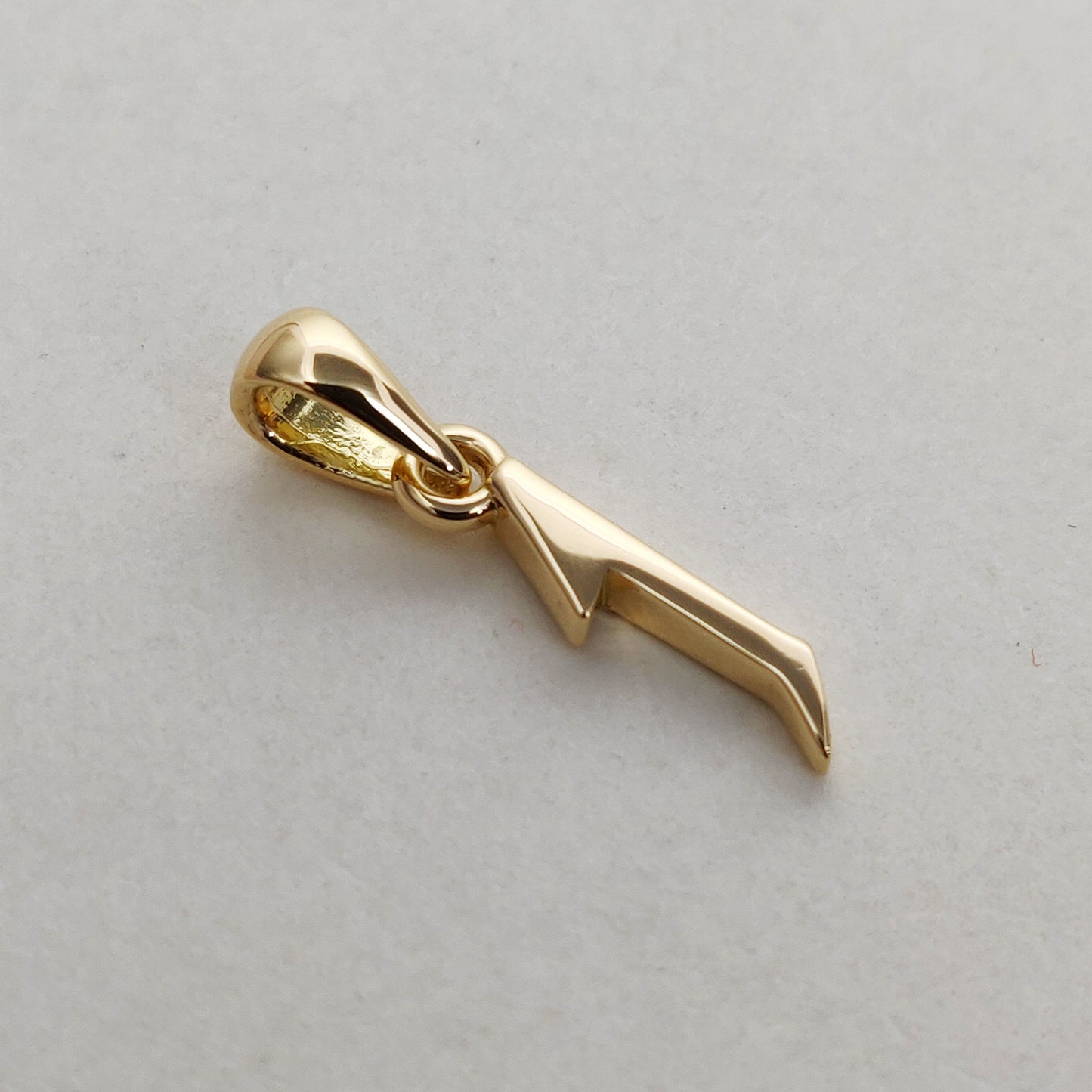 14K Solid Gold Charm Number 1 Pendant, 1 Number Pendant Necklace, Numerical Pendant, Solid 14K Gold Pendant, Birthday Gift, Dainty Pendant