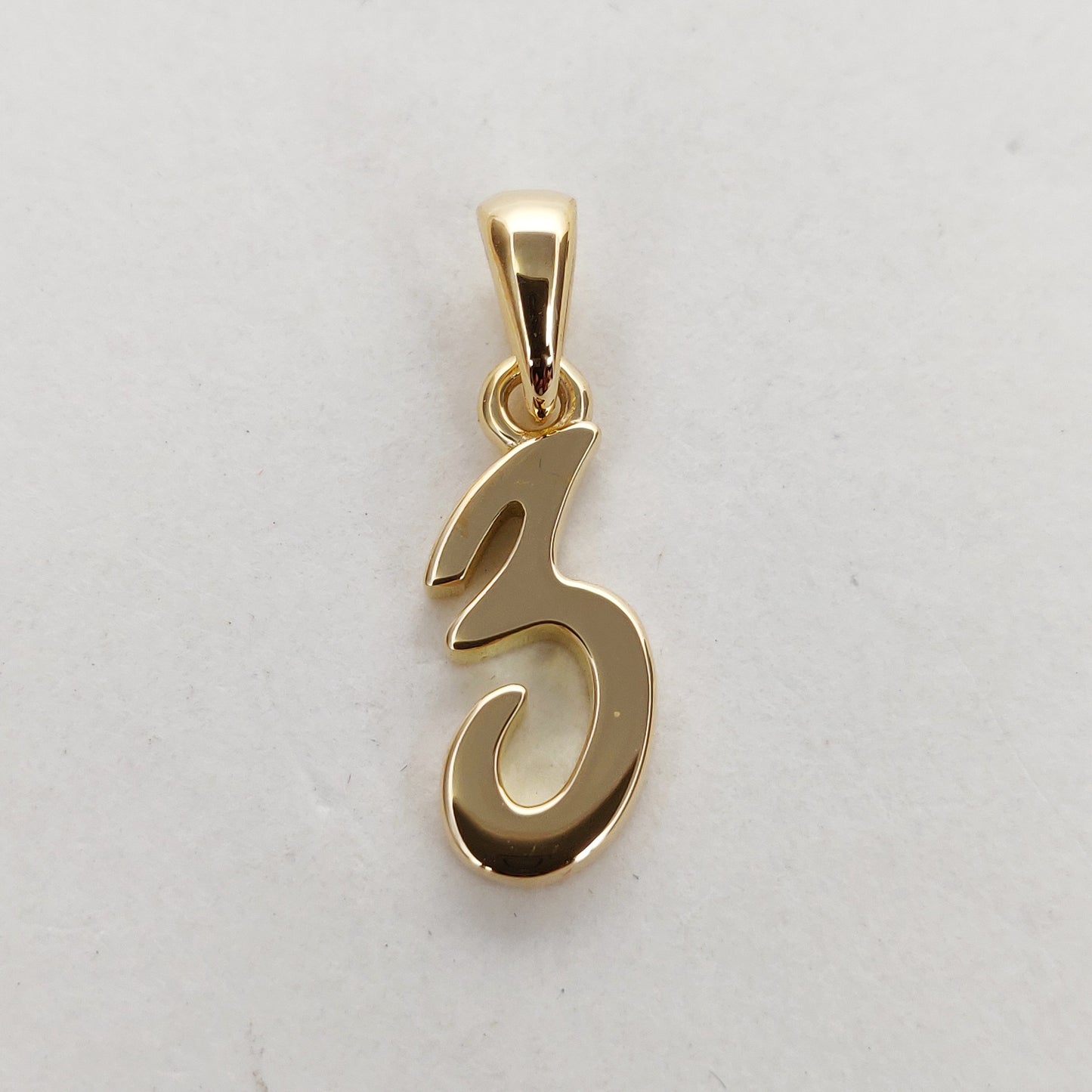 14K Solid Gold Charm Number 3 Pendant, 3 Number Pendant Necklace, Numerical  Pendant, Yellow Gold Pendant, Birthday Gift, Dainty Pendant