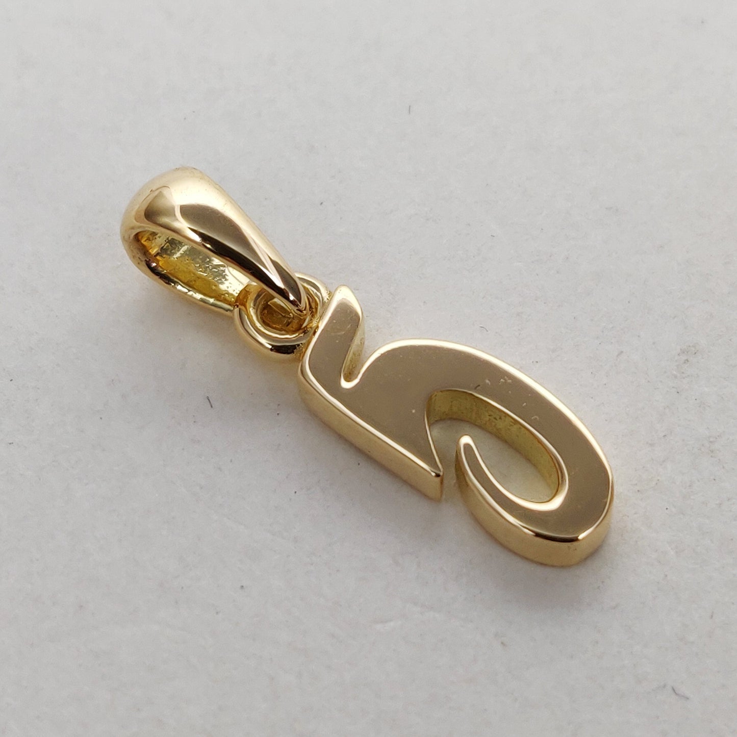 14K Solid Gold Charm Number 5 Pendant, 5 Number Pendant Necklace, Numerical  Pendant, Yellow Gold Pendant, Birthday Gift, Dainty Pendant