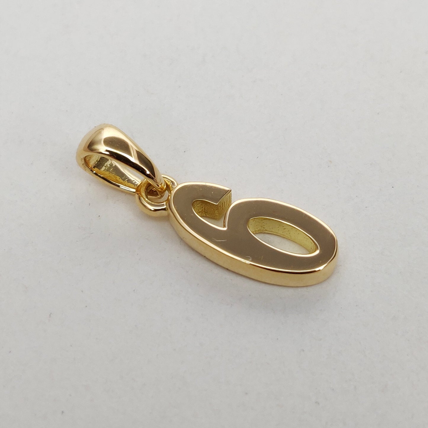 14K Solid Gold Charm Number 6 Pendant, 6 Number Pendant Necklace, Numerical  Pendant, Yellow Gold Pendant, Birthday Gift, Dainty Pendant