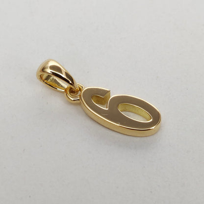 14K Solid Gold Charm Number 6 Pendant, 6 Number Pendant Necklace, Numerical  Pendant, Yellow Gold Pendant, Birthday Gift, Dainty Pendant