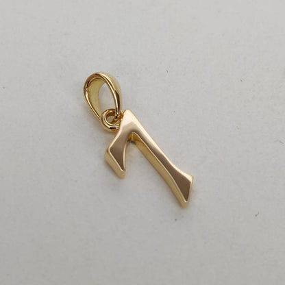 14K Solid Gold Charm Number 7 Pendant, 7 Number Pendant Necklace, Numerical  Pendant, Yellow Gold Pendant, Birthday Gift, Dainty Pendant