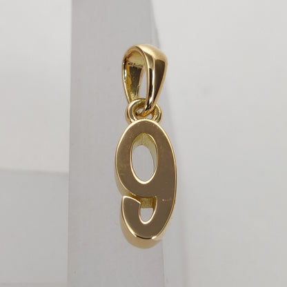 14K Solid Gold Charm Number 9 Pendant, 9 Number Pendant Necklace, Numerical  Pendant, Yellow Gold Pendant, Birthday Gift, Dainty Pendant