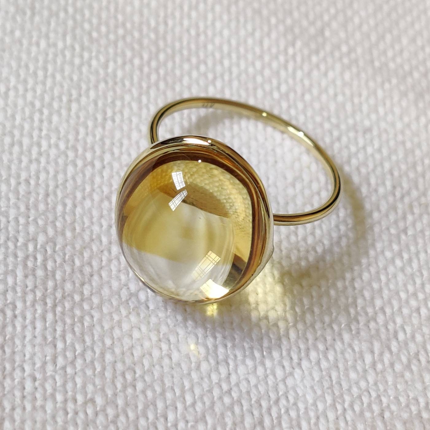 Natural Citrine Ring, 14K Solid Yellow Gold Citrine Ring, November Birthstone Ring, Bezel Ring, Oval Ring, Christmas Gift, Citrine Jewelry