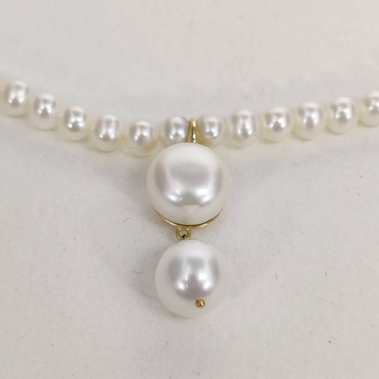 14k Gold Natural Pearl Pendant Necklace, 14k solid Gold Pearl Pendant Necklace ,June Birthstone, Pearl Jewelry,Pearl Drop Necklace