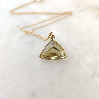 Natural Lemon Topaz Pendant, 14K Solid Yellow Gold Lemon Topaz Pendant, November Birthstone Pendant, Topaz Jewelry, Christmas Present