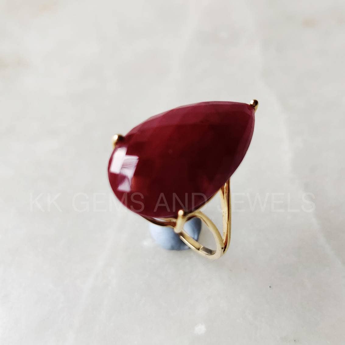 Natural Ruby Ring, 14K Solid Yellow Gold Ruby Ring, Engagement Ring, Minimalist Jewelry, Ruby Jewelry, July Birthstone, Anniversary Gift