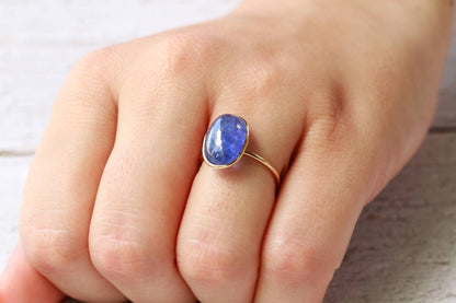 Natural Tanzanite Ring, 14K Solid Gold Ring, 14k Gold Tanzanite Ring, December Birthstone Ring, Tanzanite Jewelry, Christmas Gift