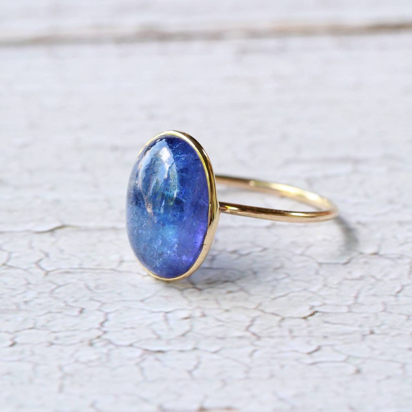 Natural Tanzanite Ring, 14K Solid Gold Ring, 14k Gold Tanzanite Ring, December Birthstone Ring, Tanzanite Jewelry, Christmas Gift