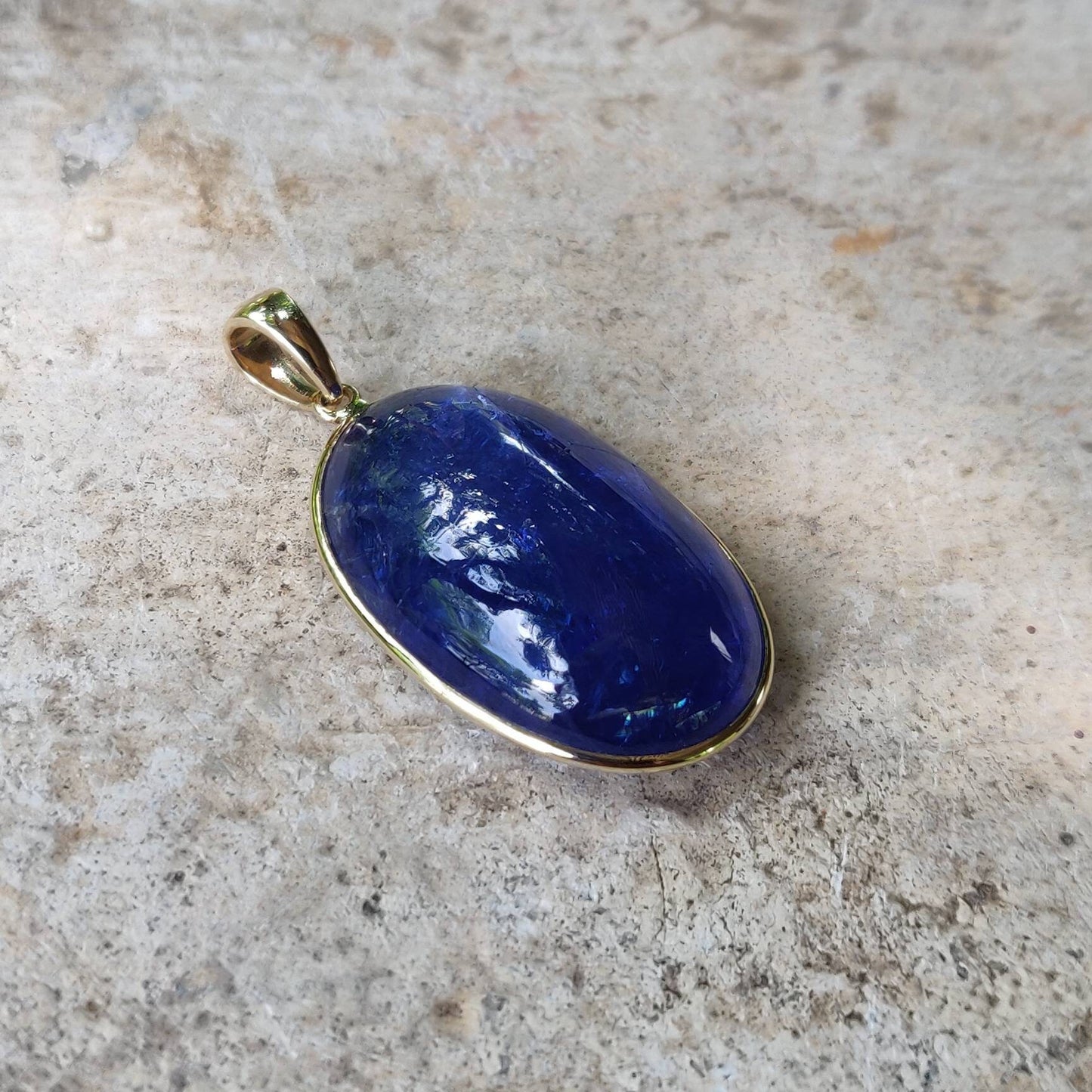 Natural Tanzanite Pendant, 14K Solid Gold Tanzanite Pendant, Yellow Gold Necklace Pendant, Tanzanite Jewelry, December Birthstone