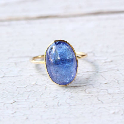 Natural Tanzanite Ring, 14K Solid Gold Ring, 14k Gold Tanzanite Ring, December Birthstone Ring, Tanzanite Jewelry, Christmas Gift