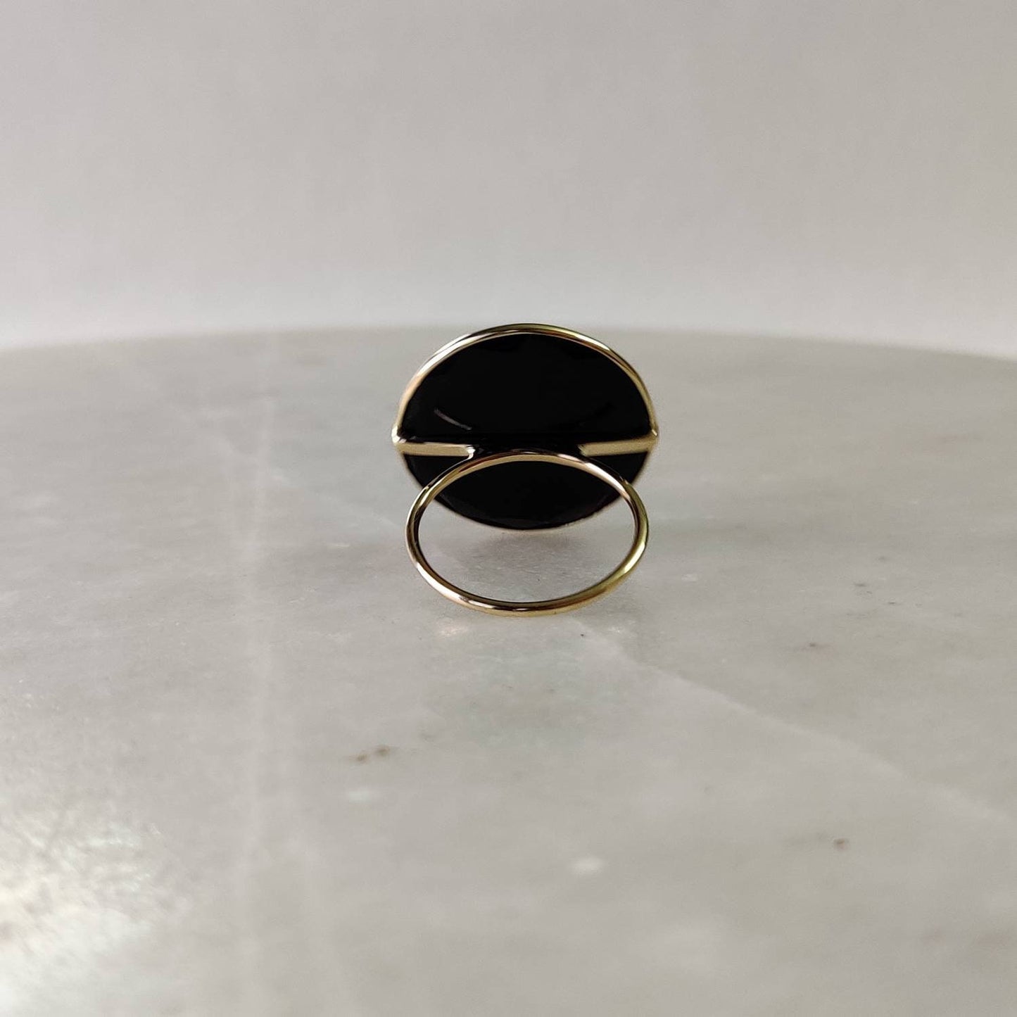 Natural Black Onyx Ring, 14K Solid Gold Ring, 14k Gold Black Onyx Ring, Natural Black Onyx Bezel Ring, December Birthstone, Christmas Gifts