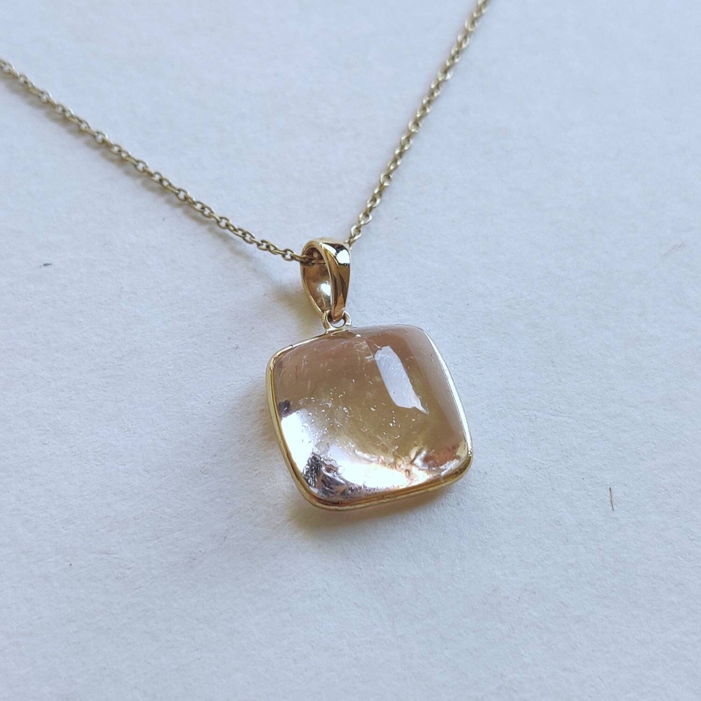 Natural Morganite Pendant, 14K Solid Gold Morganite Pendant, Solid Gold Pendant Necklace, November Birthstone, Christmas Gift, Bezel Pendant