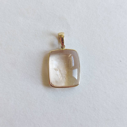 Natural Morganite Pendant, 14K Solid Gold Morganite Pendant, Solid Gold Morganite Pendant , November Birthstone, Morganite Jewelry