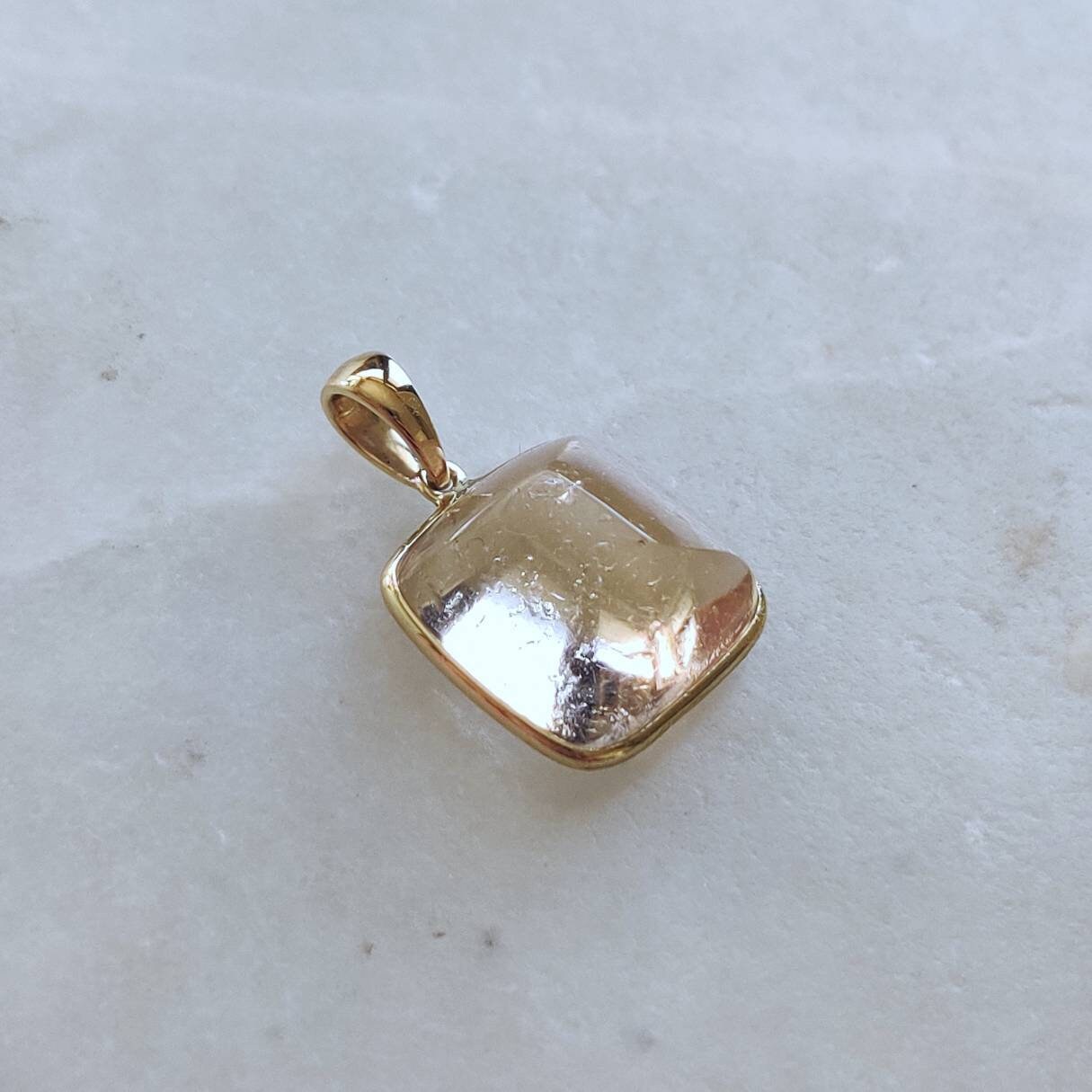 Natural Morganite Pendant, 14K Solid Gold Morganite Pendant, Solid Gold Pendant Necklace, November Birthstone, Christmas Gift, Bezel Pendant