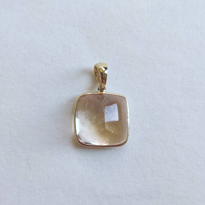 Natural Morganite Pendant, 14K Solid Gold Morganite Pendant, Solid Gold Pendant Necklace, November Birthstone, Christmas Gift, Bezel Pendant