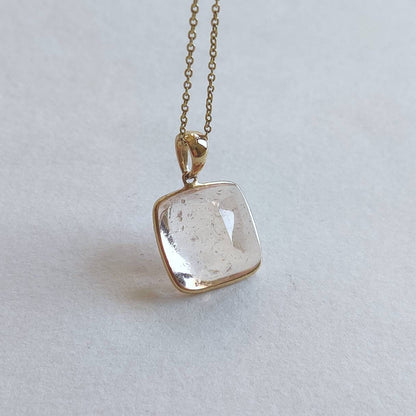 Natural Morganite Pendant, 14K Solid Gold Morganite Pendant, Solid Gold Pendant Necklace, November Birthstone, Christmas Gift, Bezel Pendant