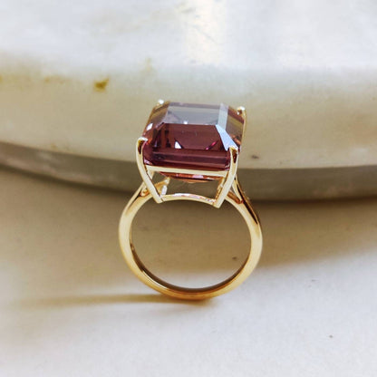 Natural Ametrine Ring, 14K Solid Yellow Gold Ring, Amethyst Citrine Ring, Ametrine Jewelry, Christmas Gift, February November Birthstone