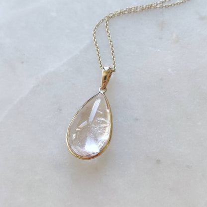 Natural Morganite Pendant, 14K Solid Yellow Gold Morganite Pendant, Bezel Pendant, November Birthstone, Christmas Gift, Morganite Jewelry