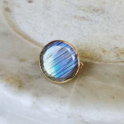 Natural Labradorite Ring, 14K Solid Yellow Gold Labradorite Gold Ring, Labradorite Jewelry, Dainty Ring, November Birthstone, Christmas Gift