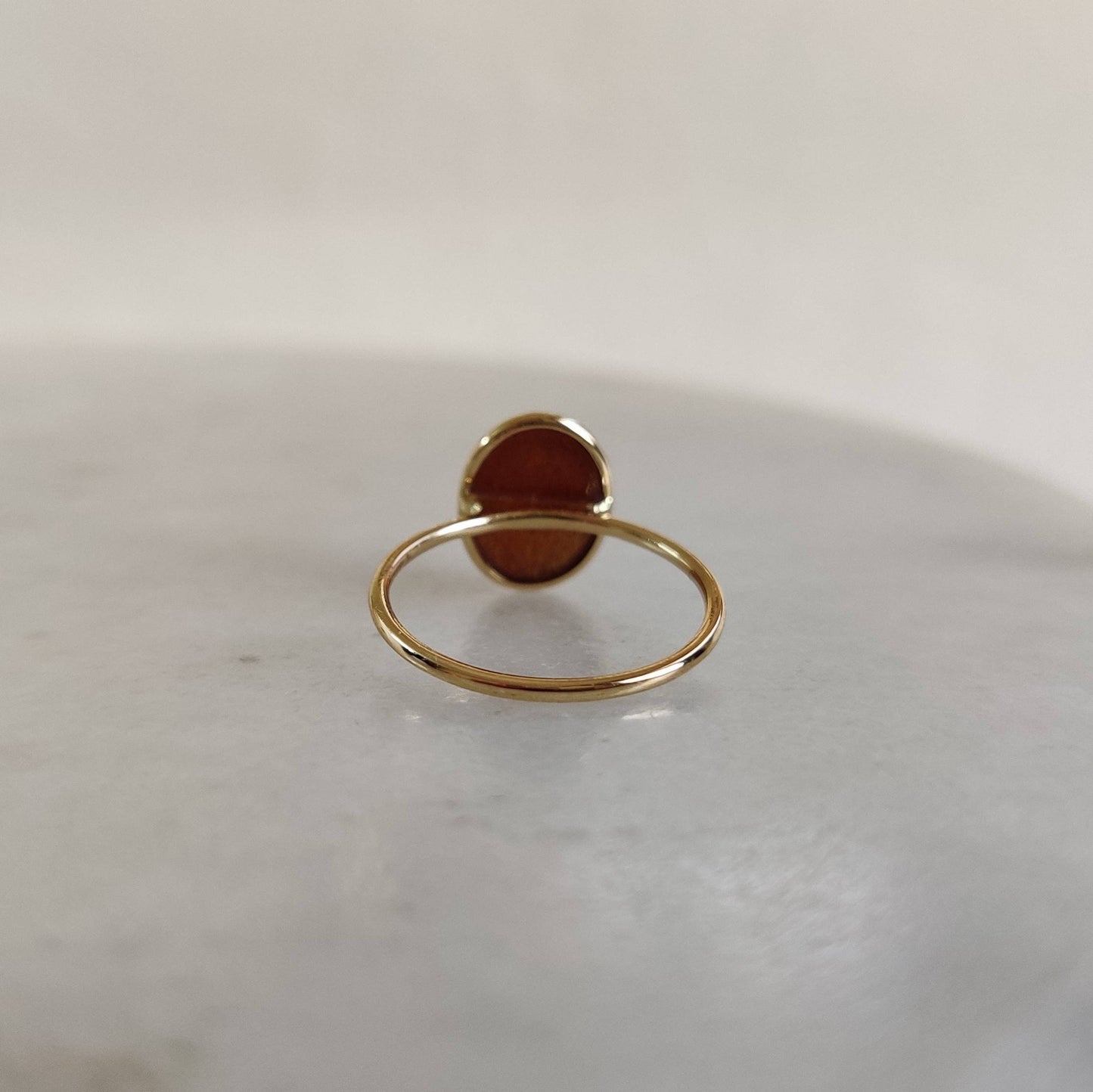 Natural Sunstone Ring, 14K Solid Yellow Gold Sunstone Ring, July Birthstone Ring, Christmas Present, Bezel Ring, Sunstone Jewelry