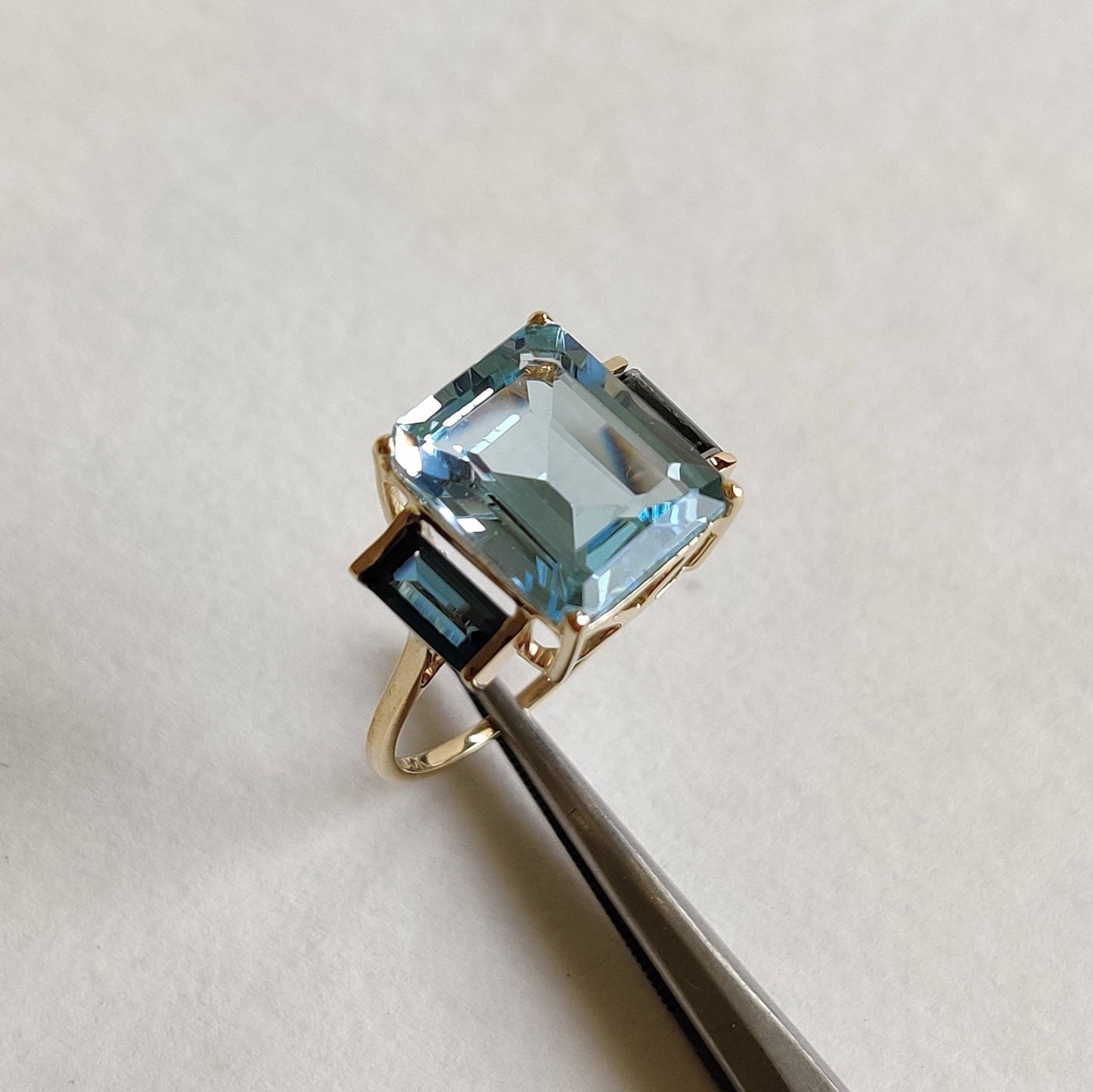 Natural Sky Blue Topaz London Blue Topaz Ring, 14K Solid Gold Ring, Blue Topaz Ring, November Birthstone, Blue Topaz Jewelry, Christmas Gift