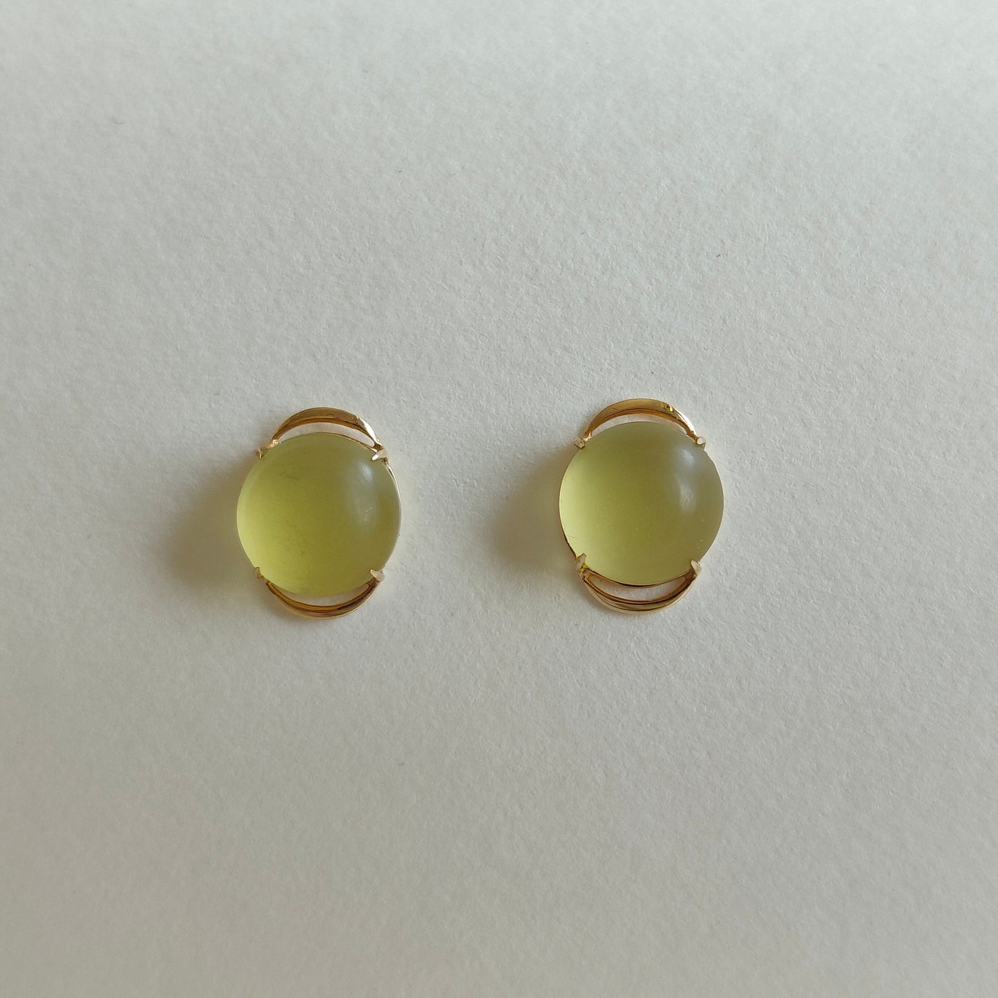 Natural Yellow Quartz Stud Earrings, 14K Solid Yellow Gold Earring, November Birthstone Earrings, Yellow Quartz Jewelry, Christmas Present