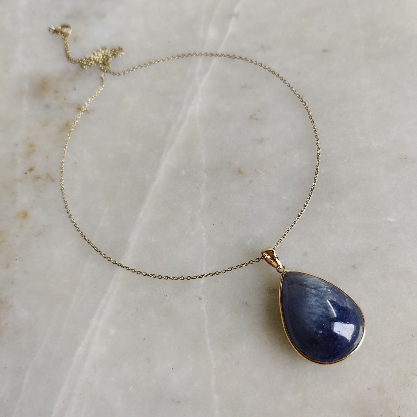 Natural Bi-Color Tanzanite Pendant, 14K Solid Gold Tanzanite Pendant, Yellow Gold Necklace Pendant, Tanzanite Jewelry, December Birthstone