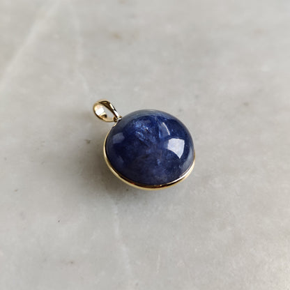 Natural Bi-Color Tanzanite Pendant, 14K Solid Gold Tanzanite Pendant, Yellow Gold Necklace Pendant, Tanzanite Jewelry, December Birthstone