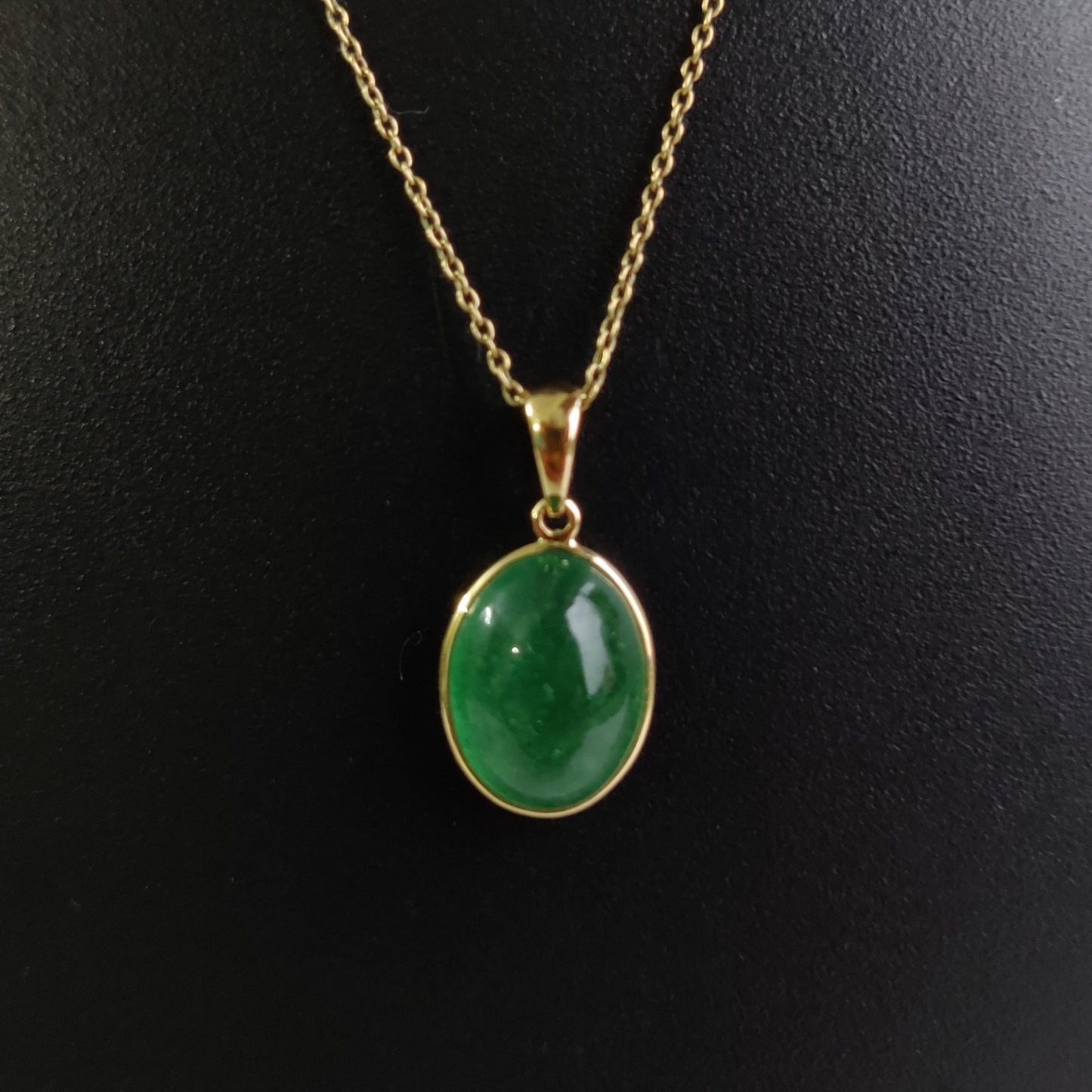 Green Aventurine Pendant, 14K Solid Yellow Gold Pendant, Strawberry Quartz Bezel Pendant, May Birthstone Pendant, Green Aventurine Jewelry