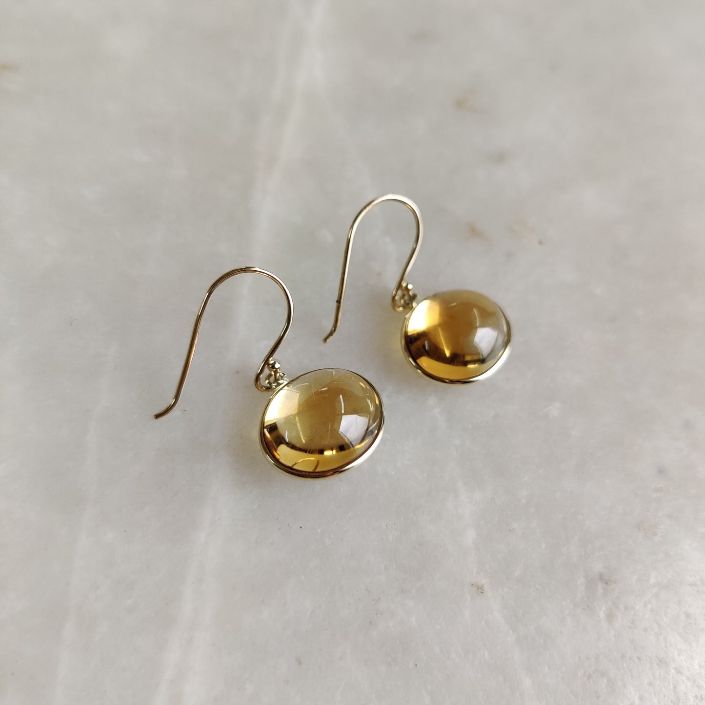 Natural Citrine Earrings, 14K Solid Yellow Gold Earrings, November Birthstone Earrings, Citrine Jewelry, Christmas Present