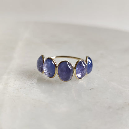 Natural Tanzanite Ring, 14K Solid Gold Ring, 14k Gold Tanzanite Ring, Engagement Ring, Christmas Gift, December Birthstone, Statement Ring