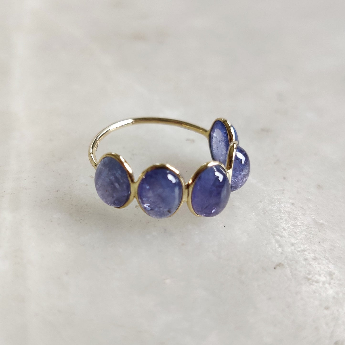 Natural Tanzanite Ring, 14K Solid Gold Ring, 14k Gold Tanzanite Ring, Engagement Ring, Christmas Gift, December Birthstone, Statement Ring