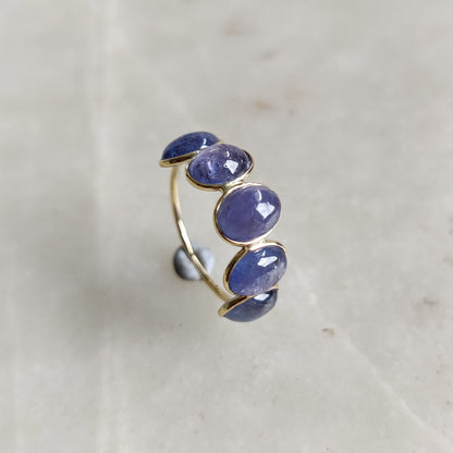 Natural Tanzanite Ring, 14K Solid Gold Ring, 14k Gold Tanzanite Ring, Engagement Ring, Christmas Gift, December Birthstone, Statement Ring