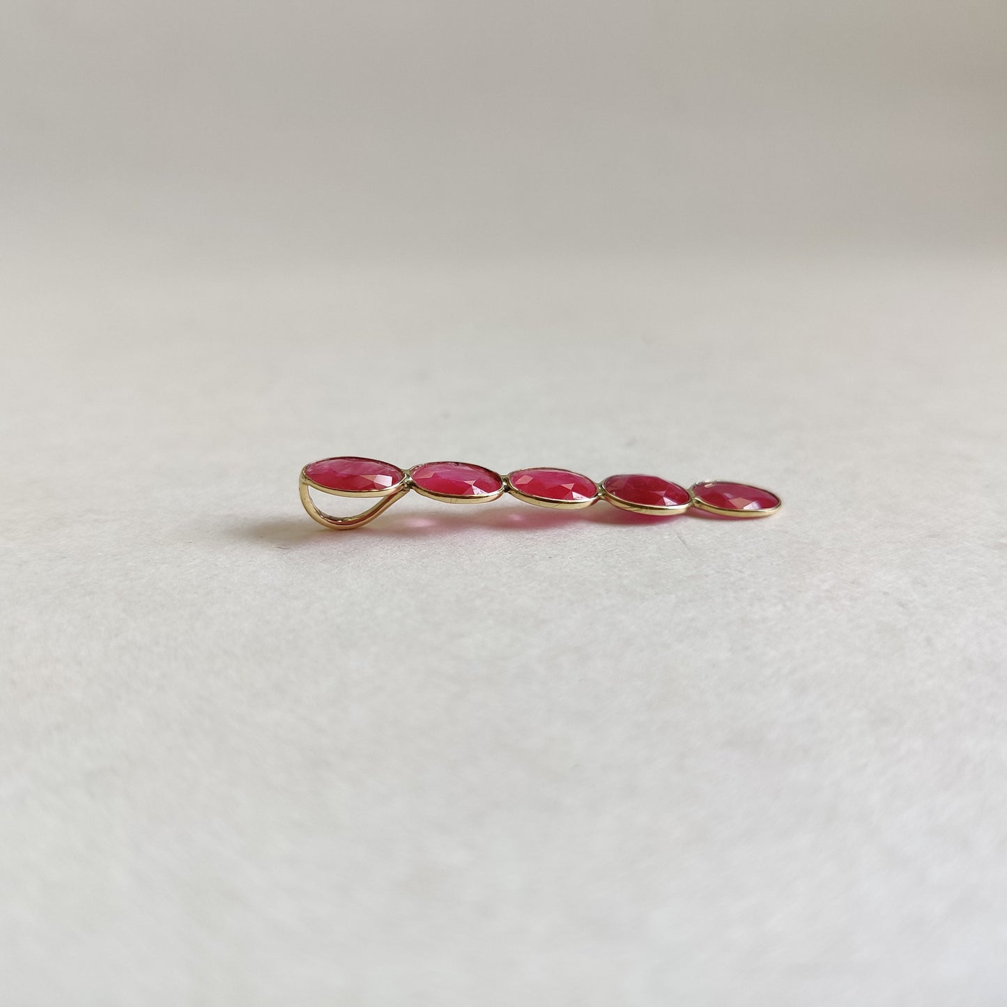 Natural Ruby Pendant, Ruby Bezel Pendant, 14K Solid Gold Ruby Pendant, Ruby Jewelry, July Birthstone, Christmas Gifts, dainty Pendant