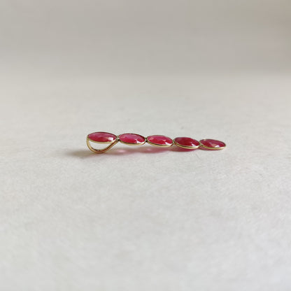 Natural Ruby Pendant, Ruby Bezel Pendant, 14K Solid Gold Ruby Pendant, Ruby Jewelry, July Birthstone, Christmas Gifts, dainty Pendant