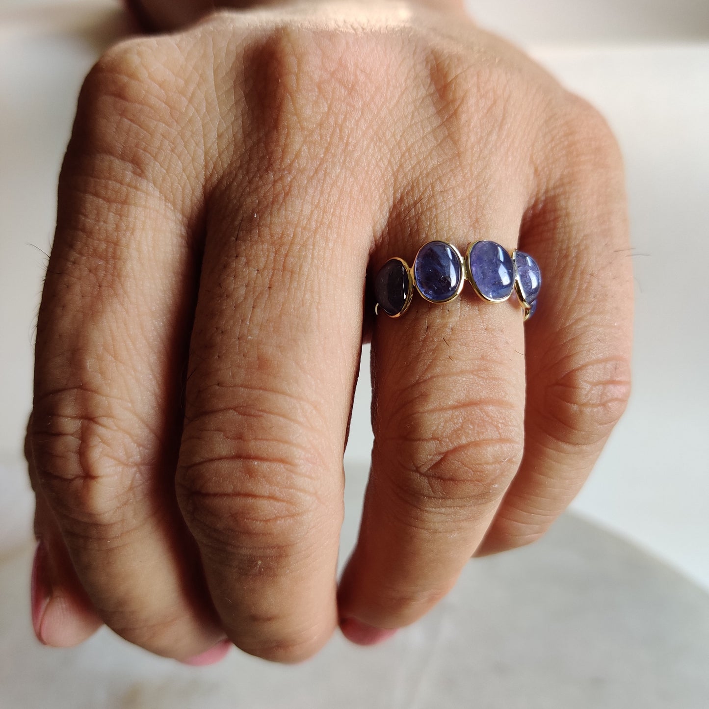 Natural Tanzanite Ring, 14K Solid Gold Ring, 14k Gold Tanzanite Ring, Engagement Ring, Christmas Gift, December Birthstone, Statement Ring