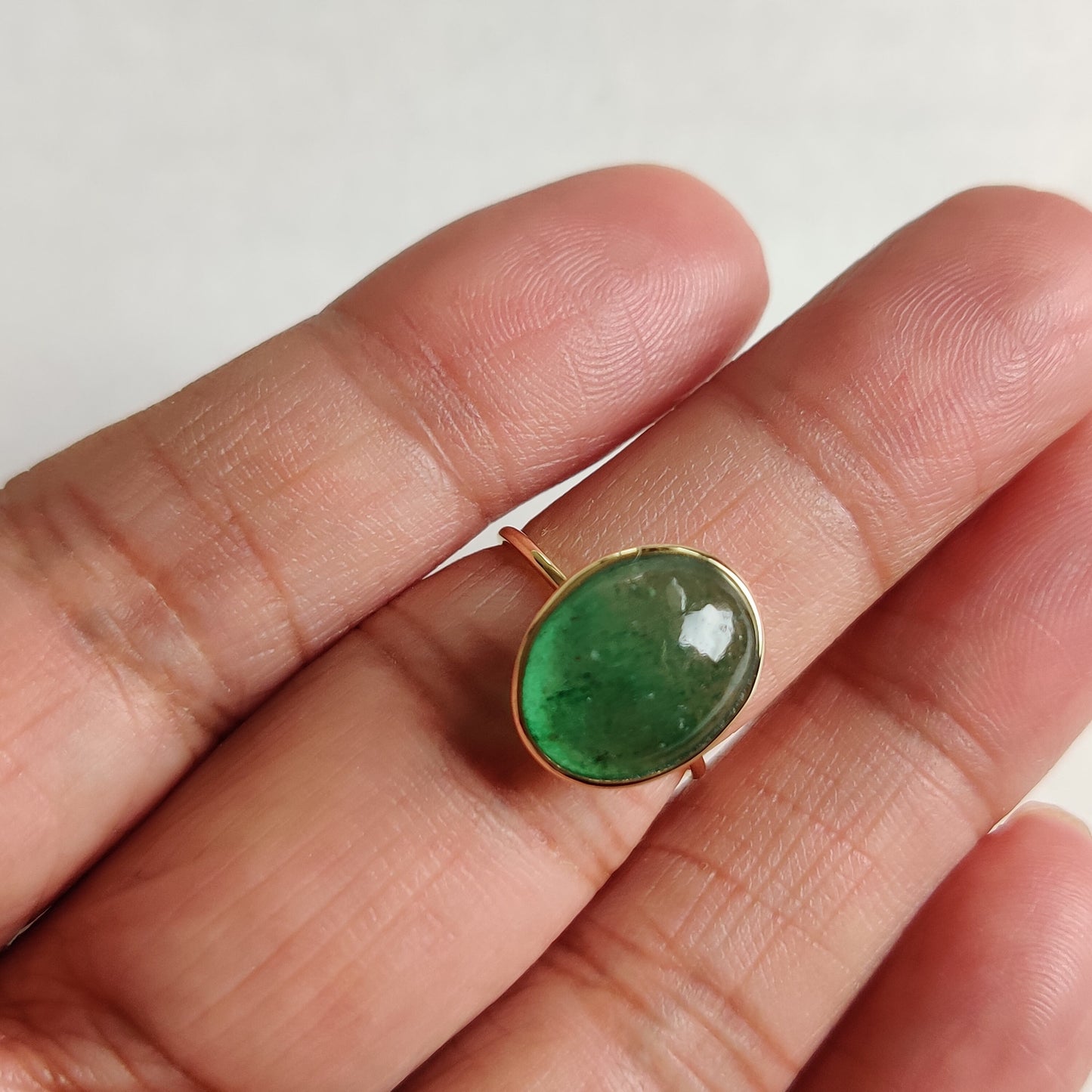 Natural Green Aventurine Ring, 14K Solid Gold Ring, 14K Gold Strawberry Quartz Ring, Aventurine Jewelry, Minimalist Jewelry, May Birthstone,