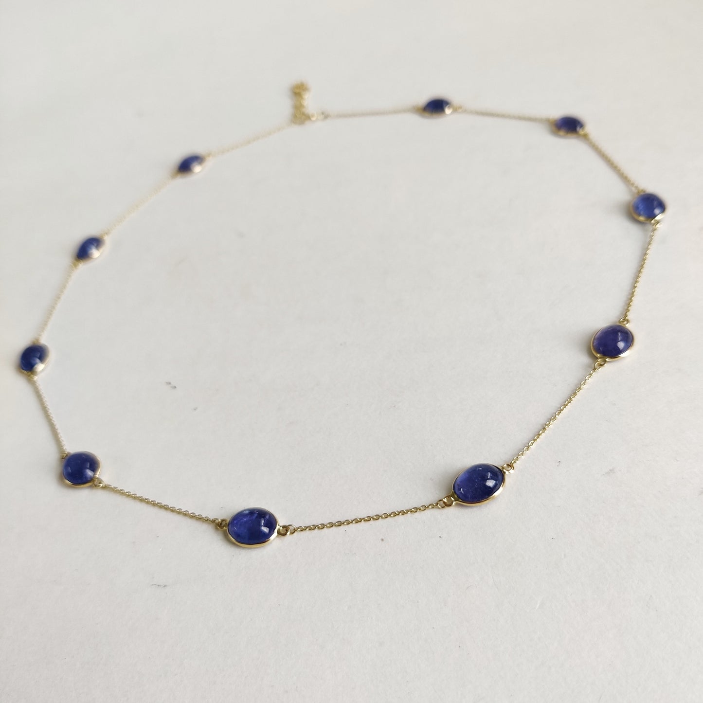 Natural Tanzanite Necklace, 14K Solid Yellow Gold Necklace, December Birthstone Necklace, Tanzanite Bezel Necklace, Christmas Gift