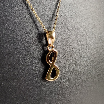 14K Solid Gold Charm Number 8 Pendant, 8 Number Pendant Necklace, Numerical  Pendant, Yellow Gold Pendant, Birthday Gift, Dainty Pendant