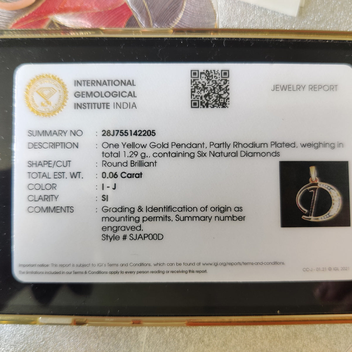14K Solid Gold Initial D Diamond Pendant, Birthday Gift