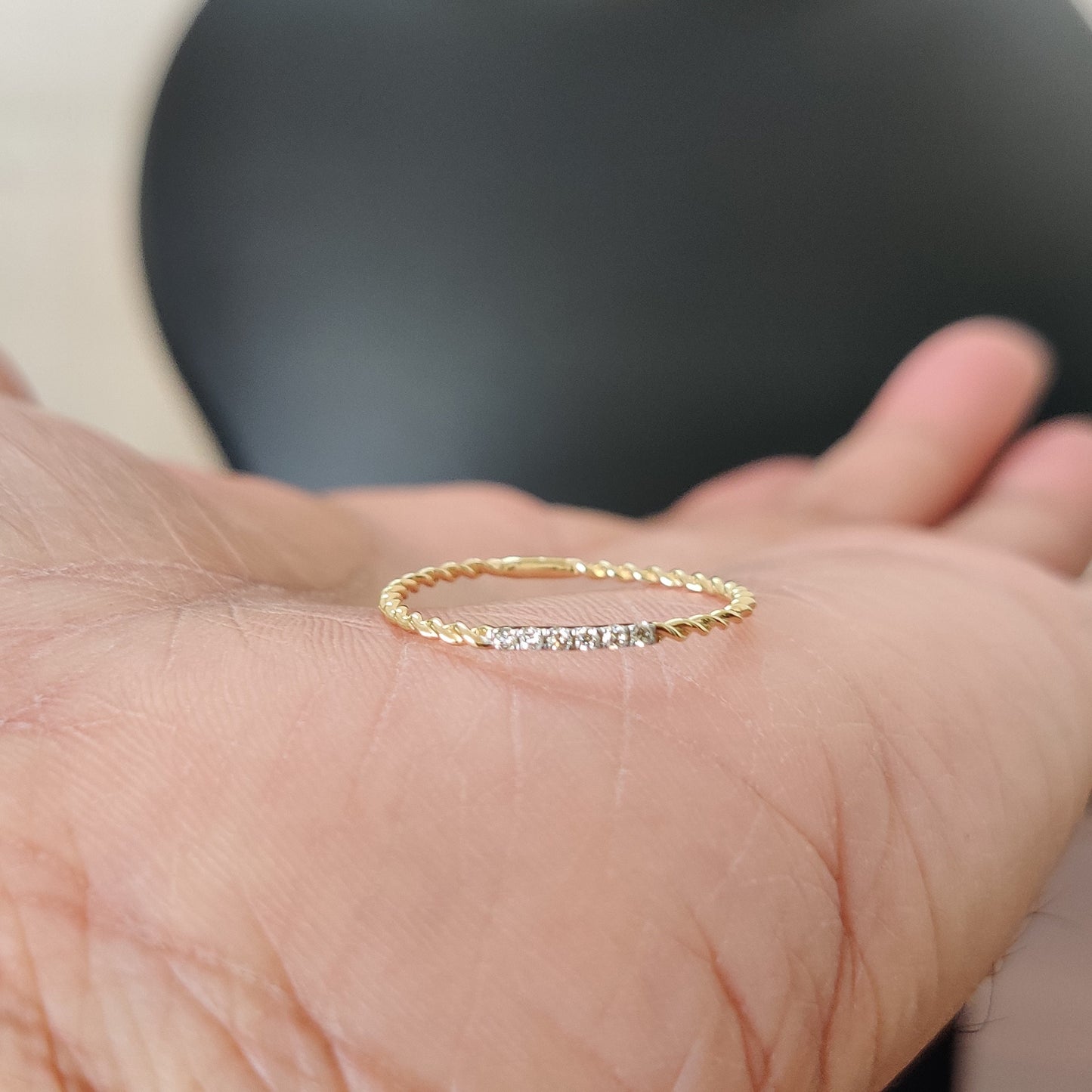 Natural Diamond Ring, 14K Solid Gold Ring, 14k Gold Diamond Ring, April Birthstone, Gift For Her, Engagement Dainty Ring, Anniversary Ring