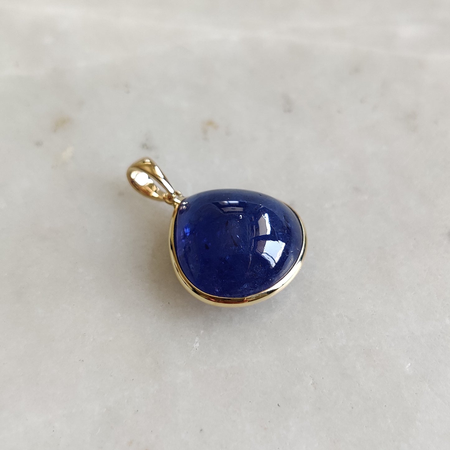 Natural Tanzanite Pendant, 14K Solid Gold Tanzanite Pendant, Yellow Gold Necklace Pendant, Tanzanite Jewelry, December Birthstone