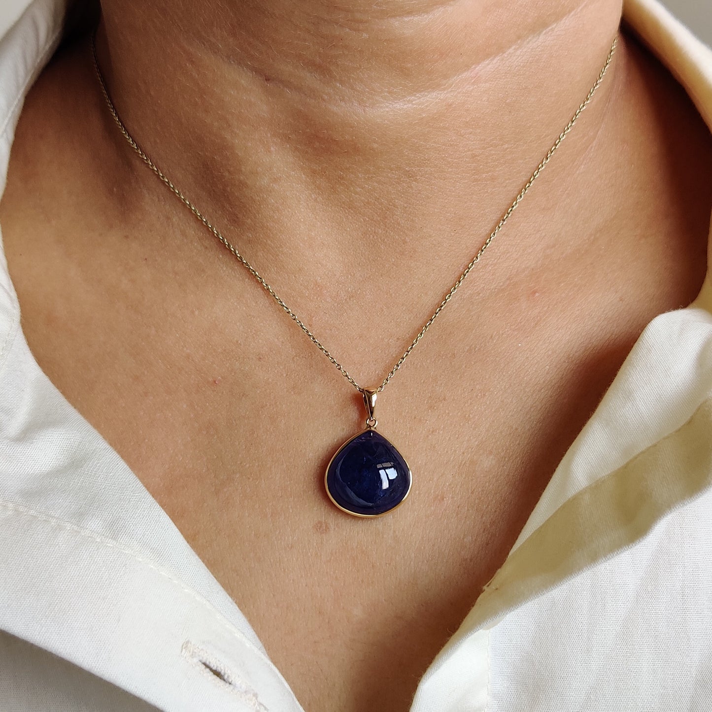 Natural Tanzanite Pendant, 14K Solid Gold Tanzanite Pendant, Yellow Gold Necklace Pendant, Tanzanite Jewelry, December Birthstone