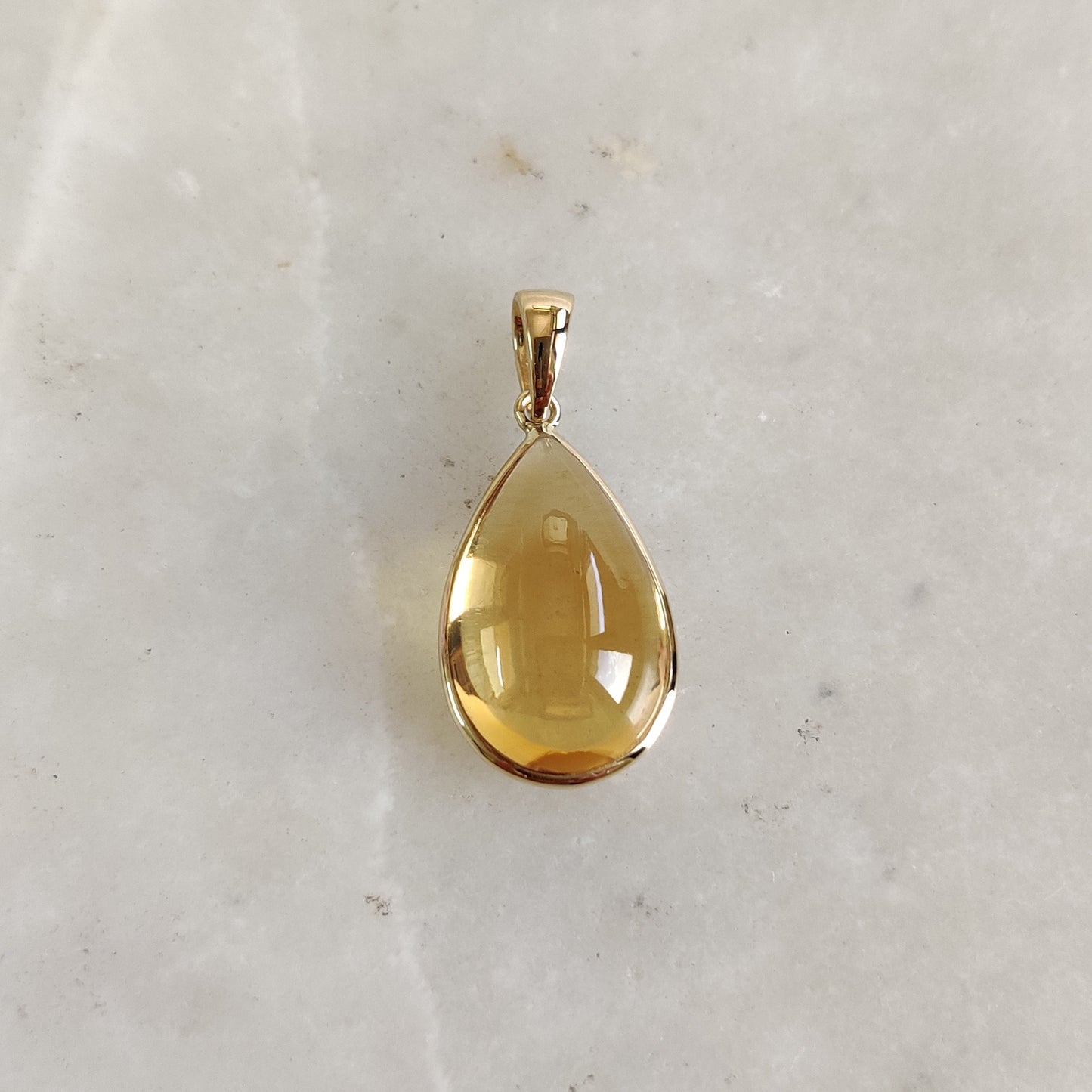 Natural Citrine Pendant, 14K Solid Gold Citrine Pendant, Solid Gold Pear Bezel Pendant, November Birthstone, Citrine Jewelry, Christmas Gift