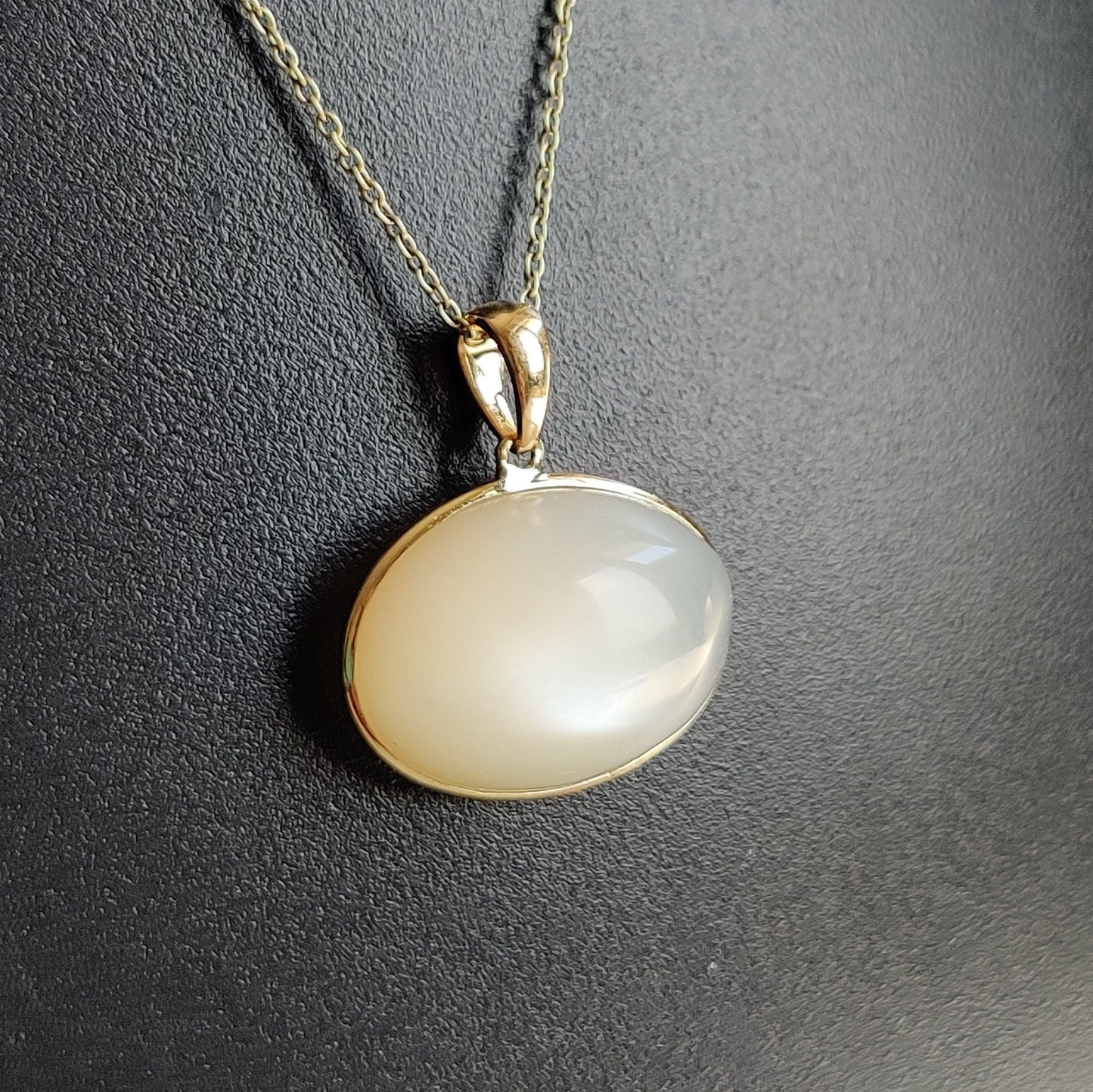 Natural White Moonstone Pendant, 14K Solid Yellow Gold White Moonstone Pendant, June Birthstone, Valentine Gift, White Moonstone Jewelry