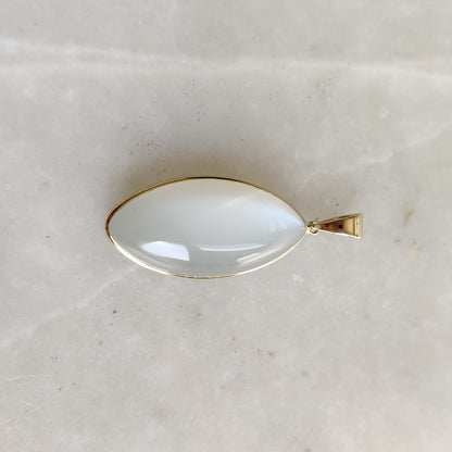 Natural White Moonstone Pendant, 14K Solid Yellow Gold White Moonstone Pendant, June Birthstone, Anniversary Gift, White Moonstone Jewelry