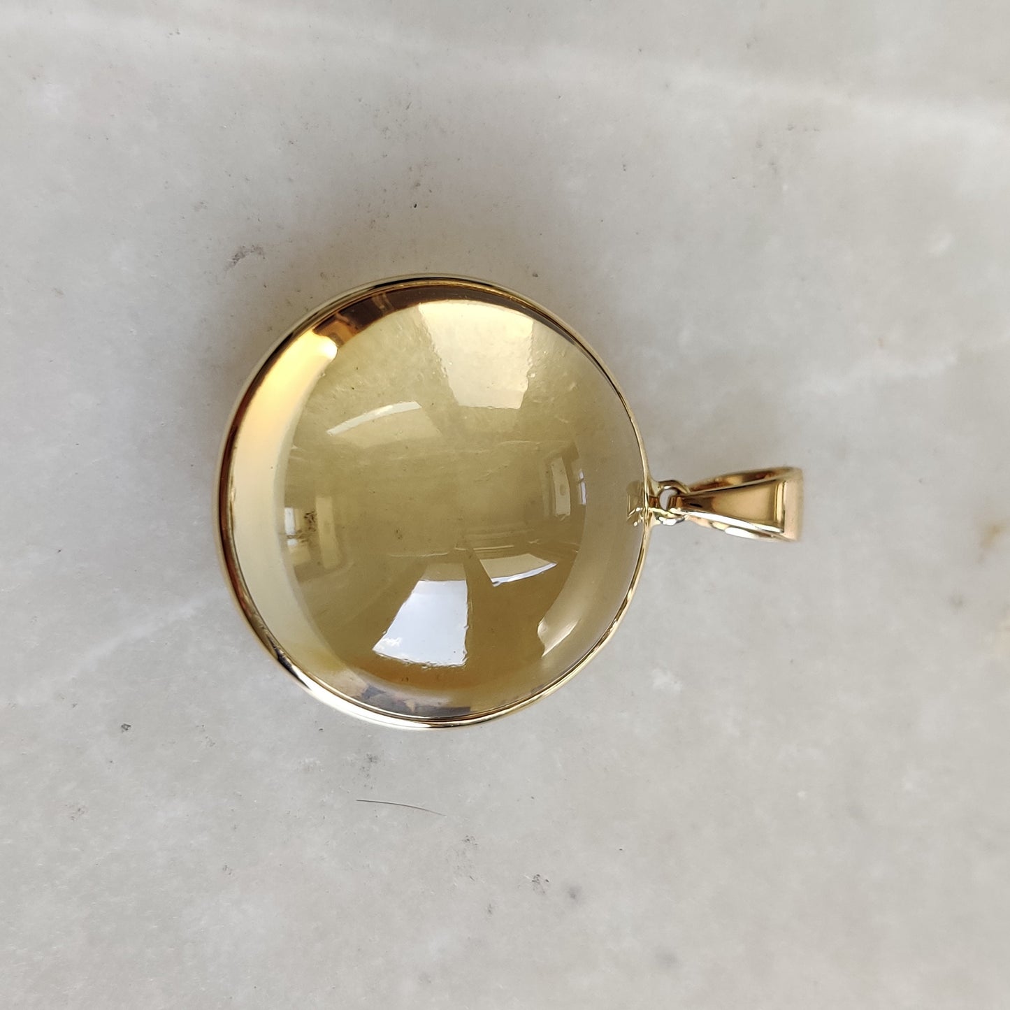 Natural Citrine Pendant, 14K Solid Yellow Gold Citrine Pendant, Round Bezel Pendant, November Birthstone, Christmas Gift, Citrine Jewelry